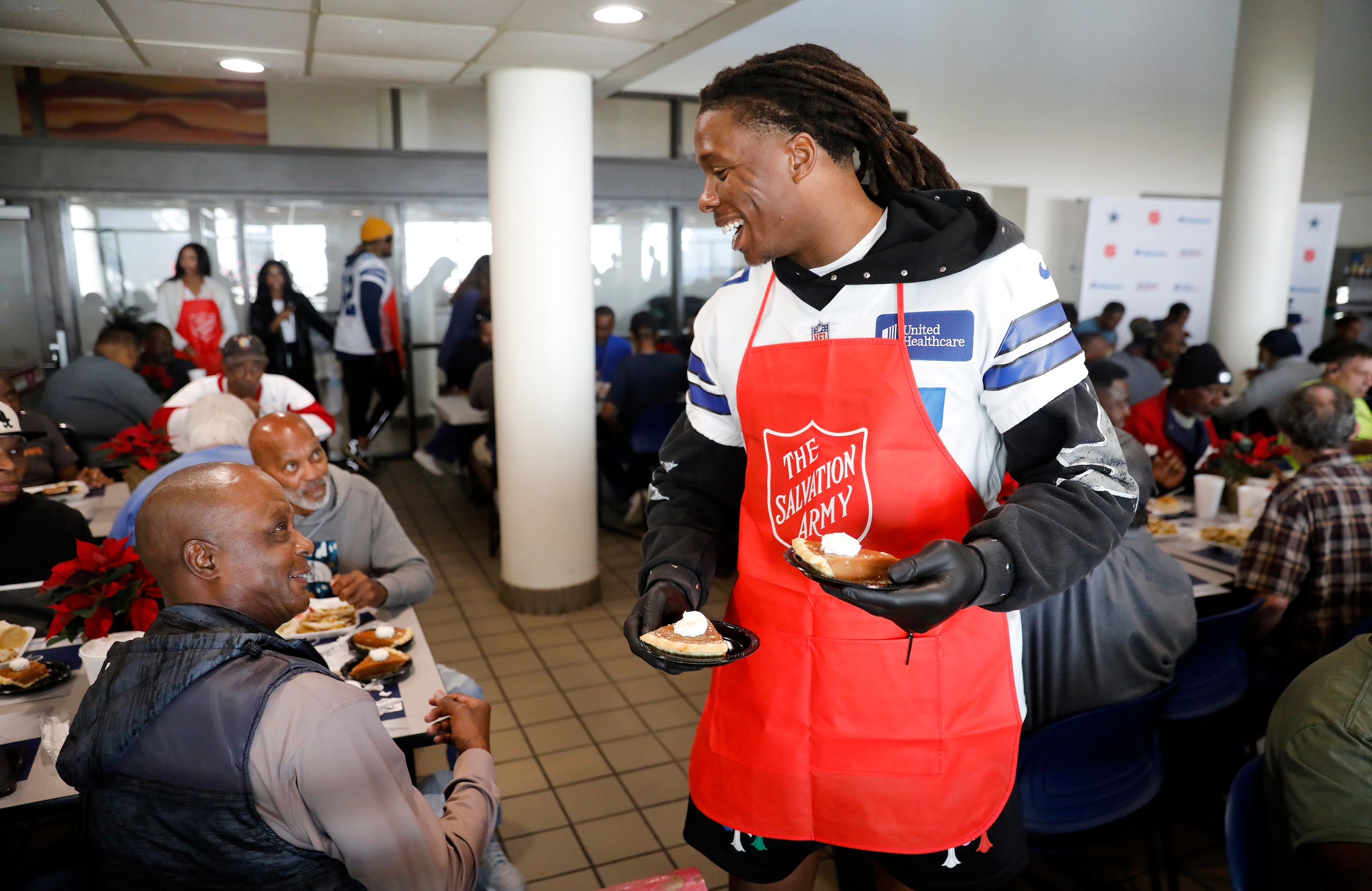 Dallas Cowboys linebacker Darius Harris  and other veteran players served an “Early”...