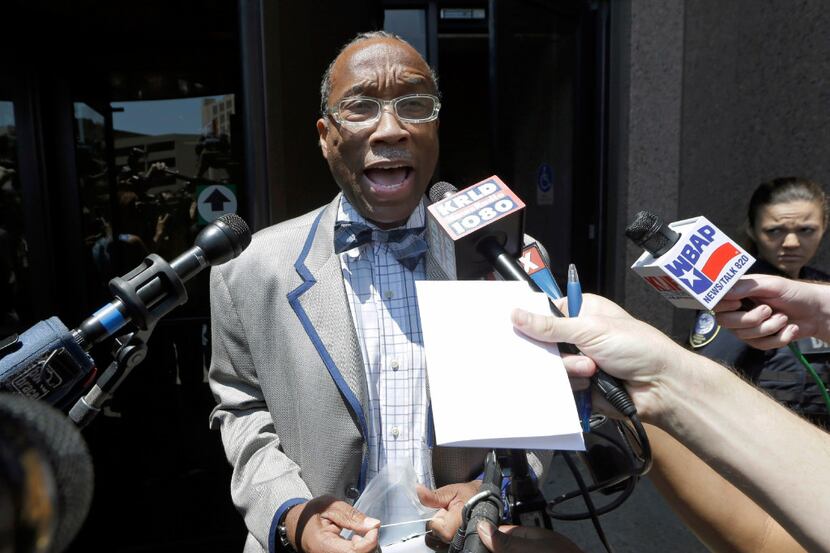 FILE - In this July 25, 2014, file photo, Dallas County Commissioner John Wiley Price speaks...