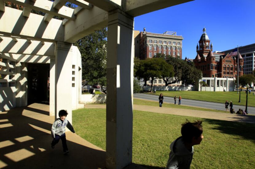 Restoring the pergolas atop the grassy knoll is among the Phase II improvements to Dealey...