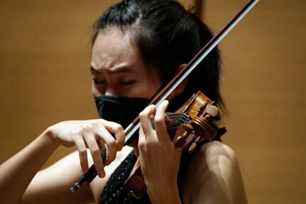 Violinist Danbi Um performs in Erich Korngold's 'Much Ado About Nothing' Suite, for violin...