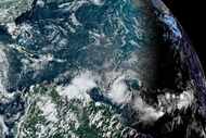A satellite image from the NOAA of Hurricane Beryl as of June 29, 2024.