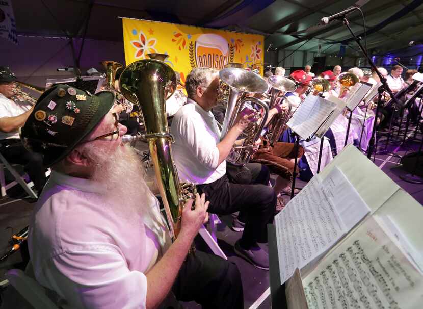 Musicians keep the traditional German music going during the 2018 Addison Oktoberfest. The...
