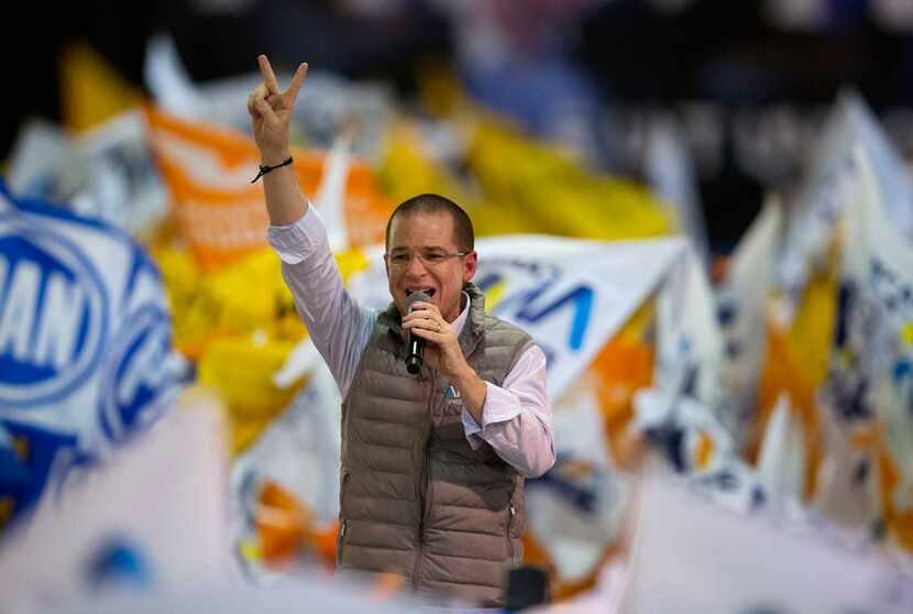 Presidential candidate Ricardo Anaya of the Forward for Mexico Coalition during a campaign...