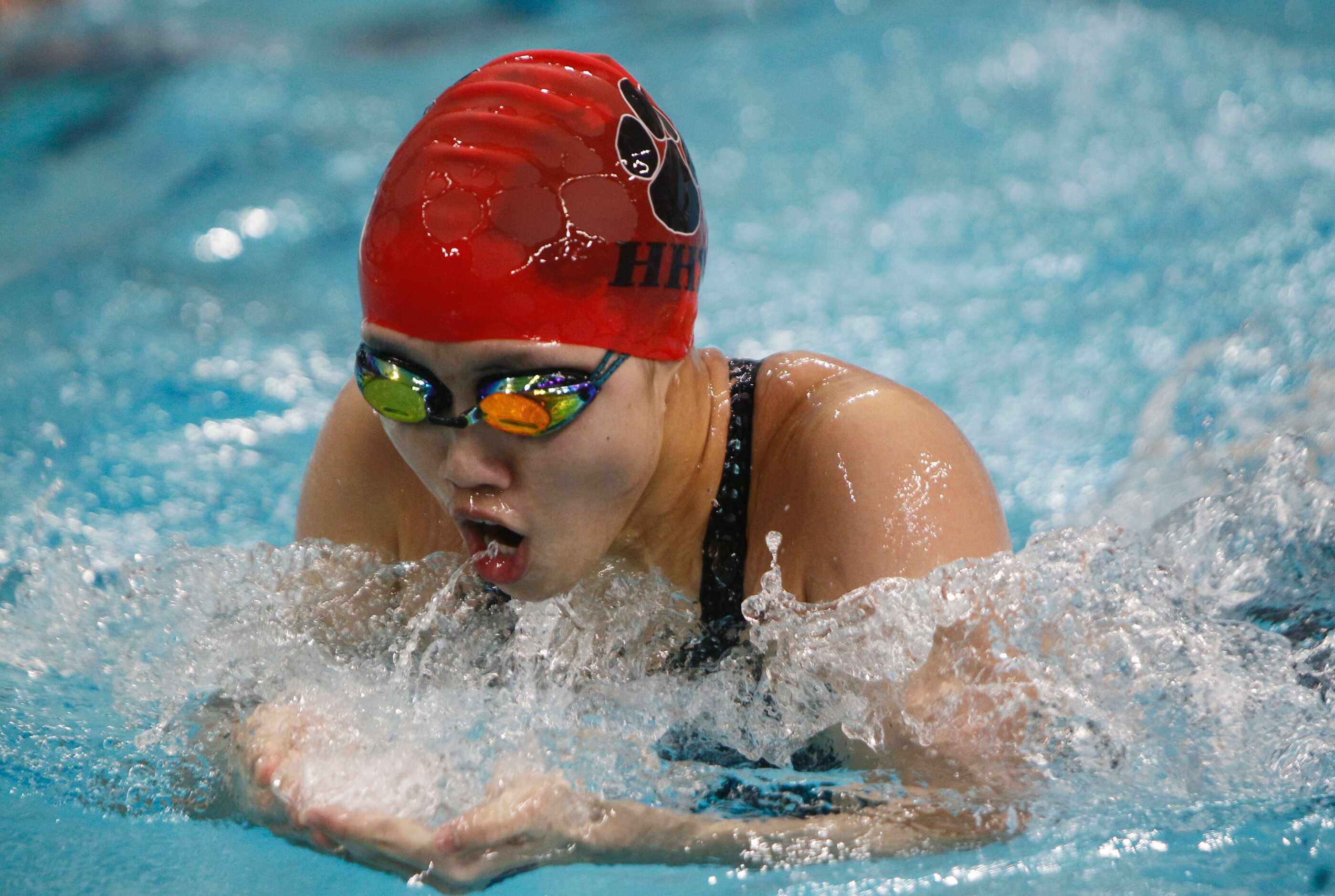 Dallas Hillcrest swimmer Katherine Yao competes in the Girls 200 Yard IM category. The first...