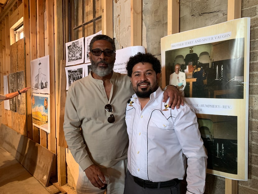 Lester Houston (left) is president of the Zoo Creek Park Neighborhood Association and David...