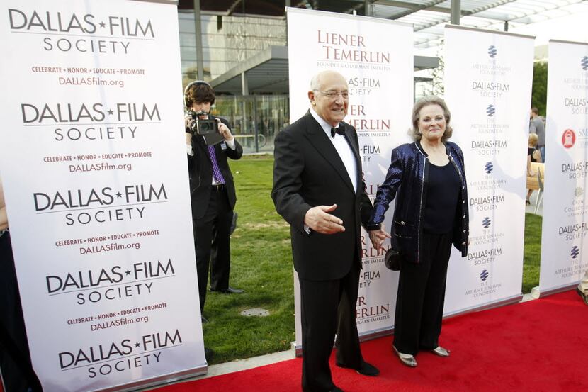 Liener and Karla Temerlin pose on the red carpet before the opening gala of the Dallas...
