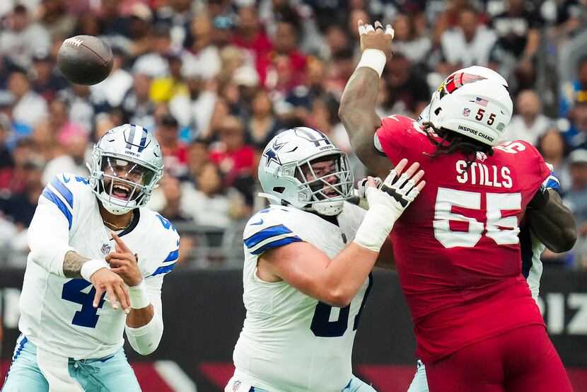 Dallas Cowboys guard T.J. Bass (66) is seen during the second half of an  NFL football