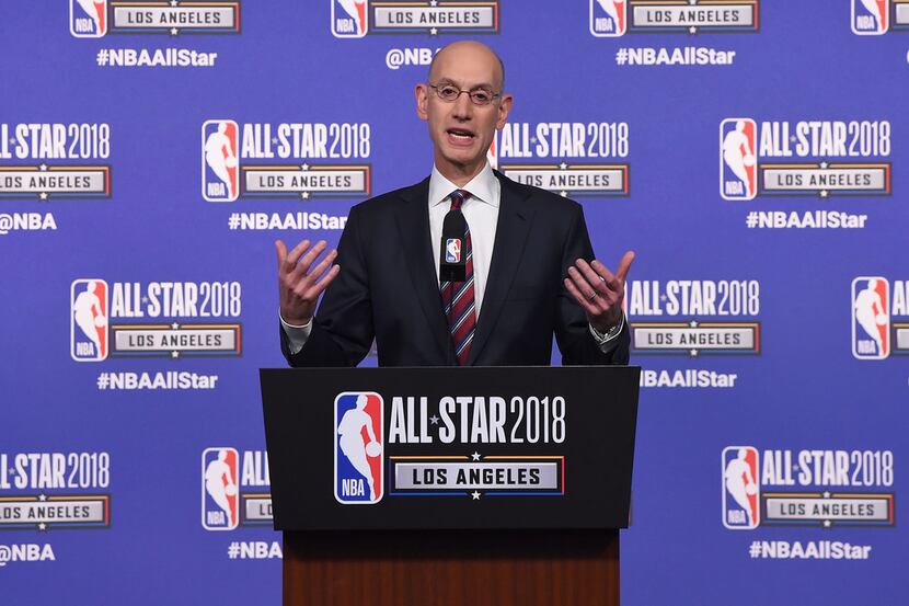 LOS ANGELES - FEBRUARY 17:  NBA commissioner Adam Silver speaks onstage during the All-Star...