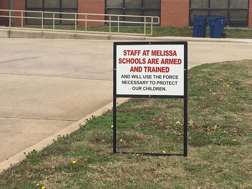 Signs in Melissa ISD