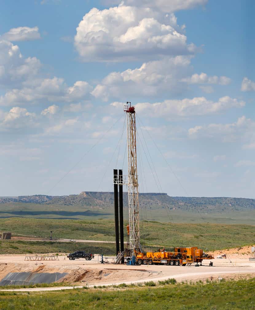 A drilling site on T. Boone Pickens' ranch.