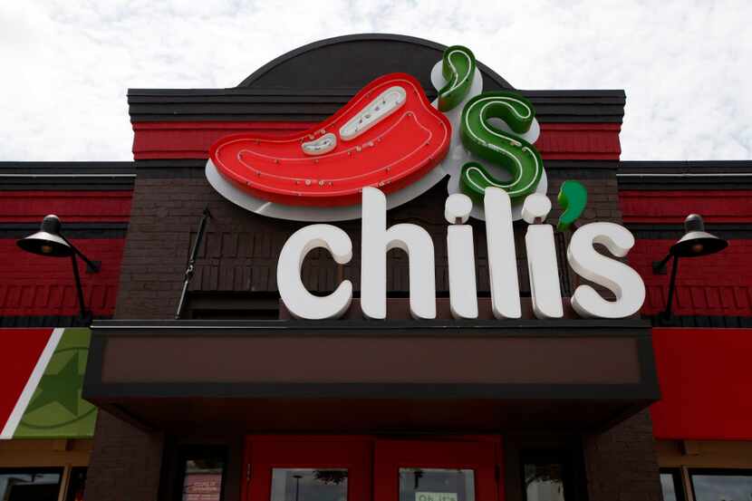 A Chili's restaurant logo outside of one of their restaurants, on Friday, June 20, 2014 in...