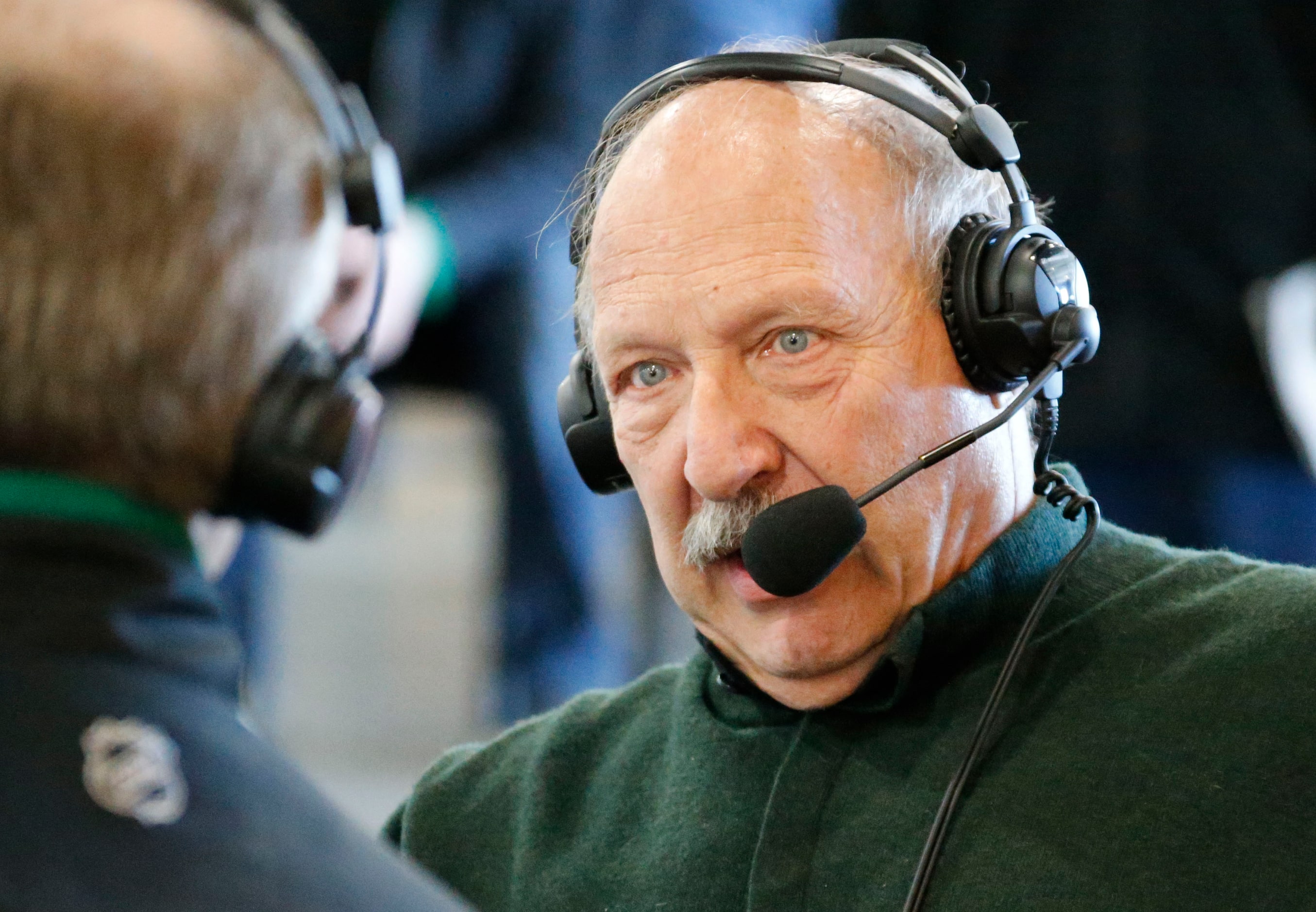 Local radio personality Norm Hitzges of Sports Radio 1310 the Ticket broadcasts his show...