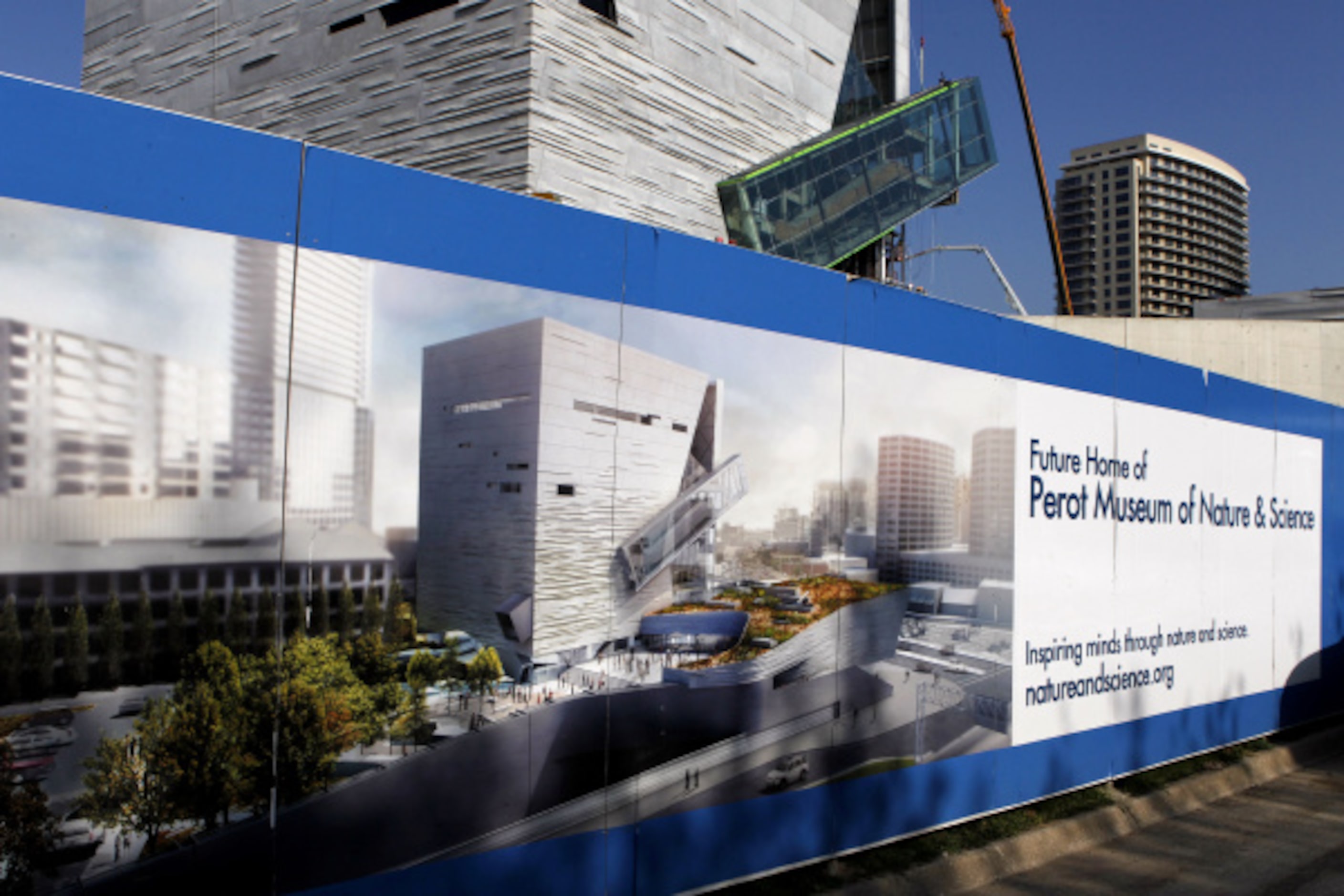 The exterior of the $185-million Perot Museum of Nature and Science which is slated to open...