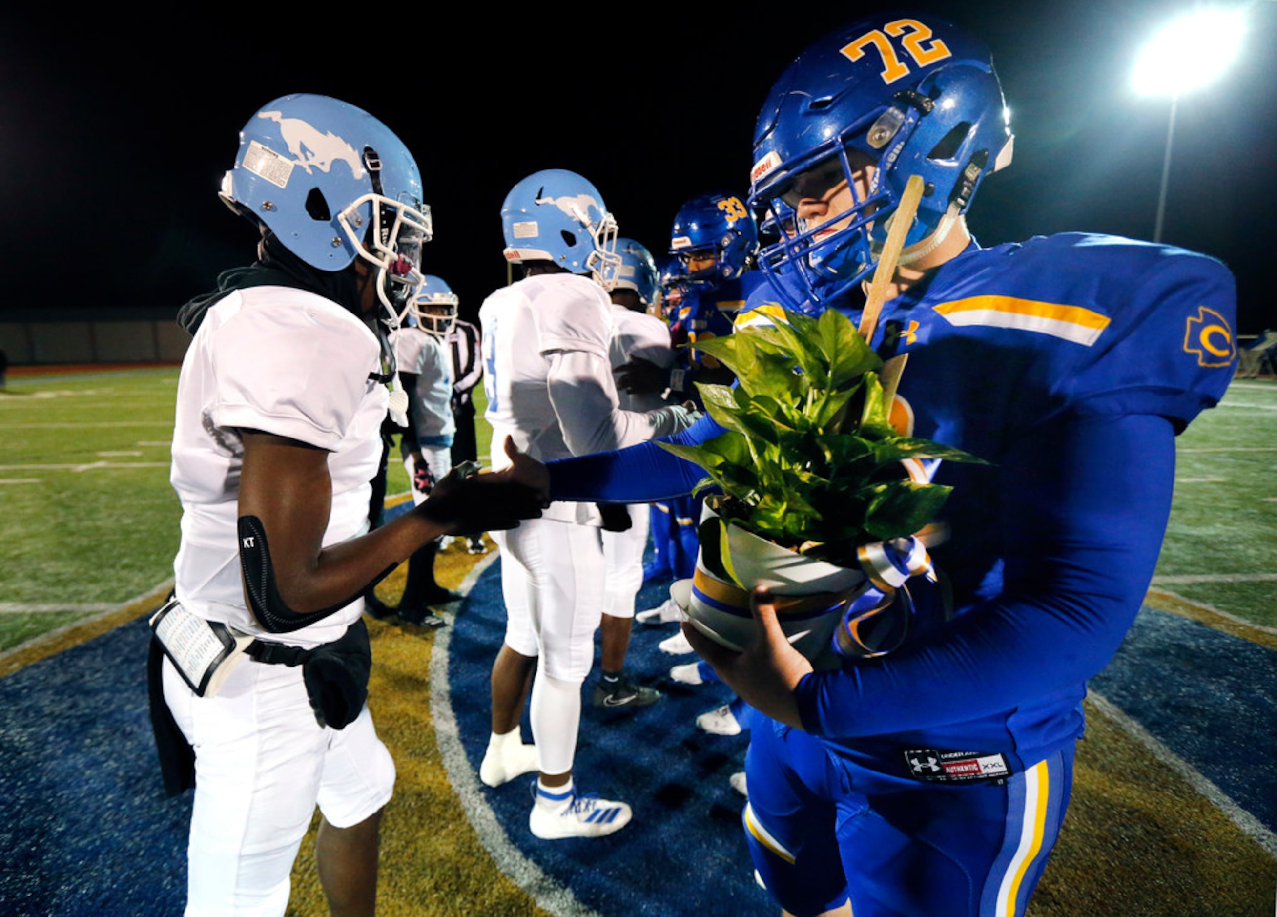 Community High Dallas Roosevelt during the first half at Community ISD Stadium in Nevada,...