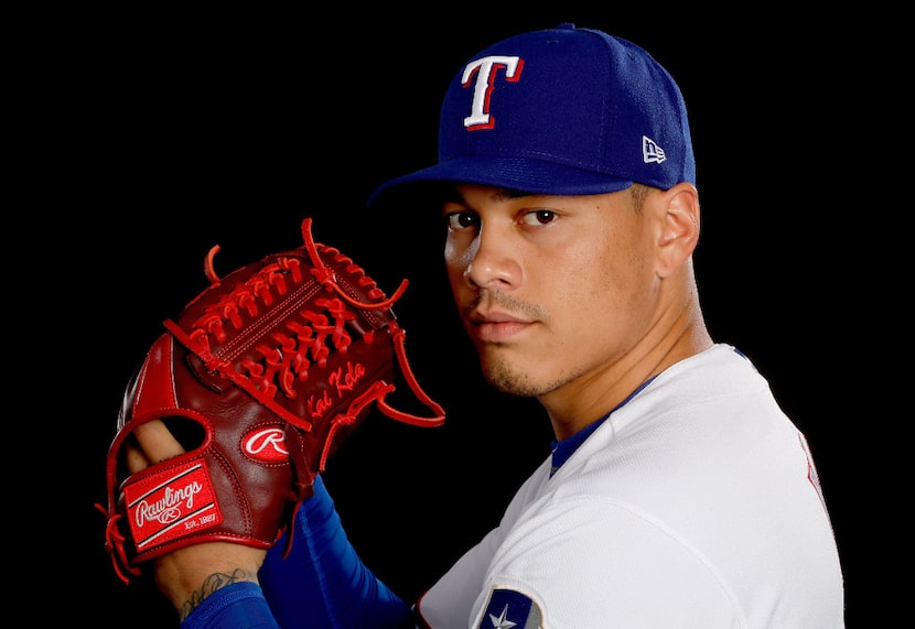 SURPRISE, AZ - FEBRUARY 22:  Pitcher Keone Kela #50 of the Texas Rangers poses on Texas...