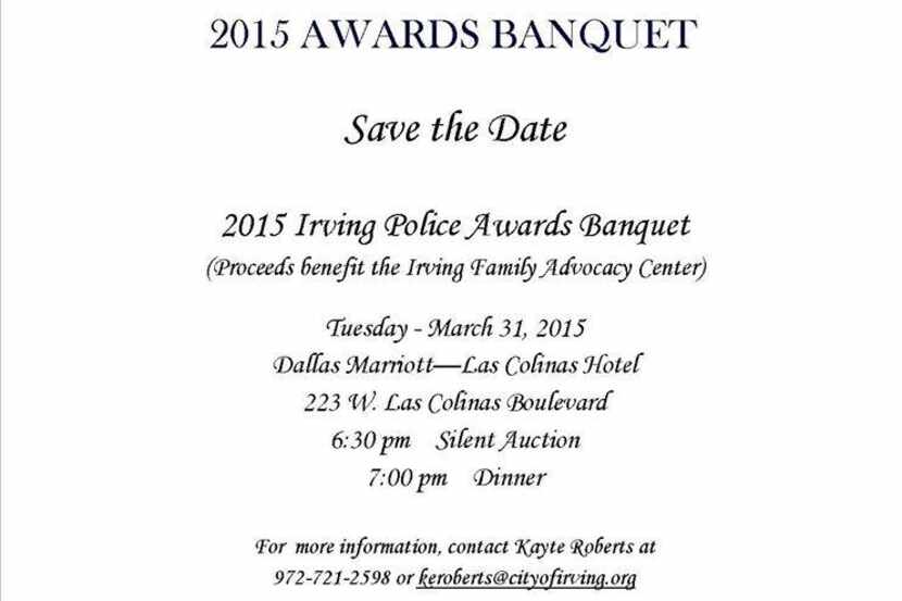 The 17th Annual Police Awards Banquet honored Irving police officers who go above and beyond...
