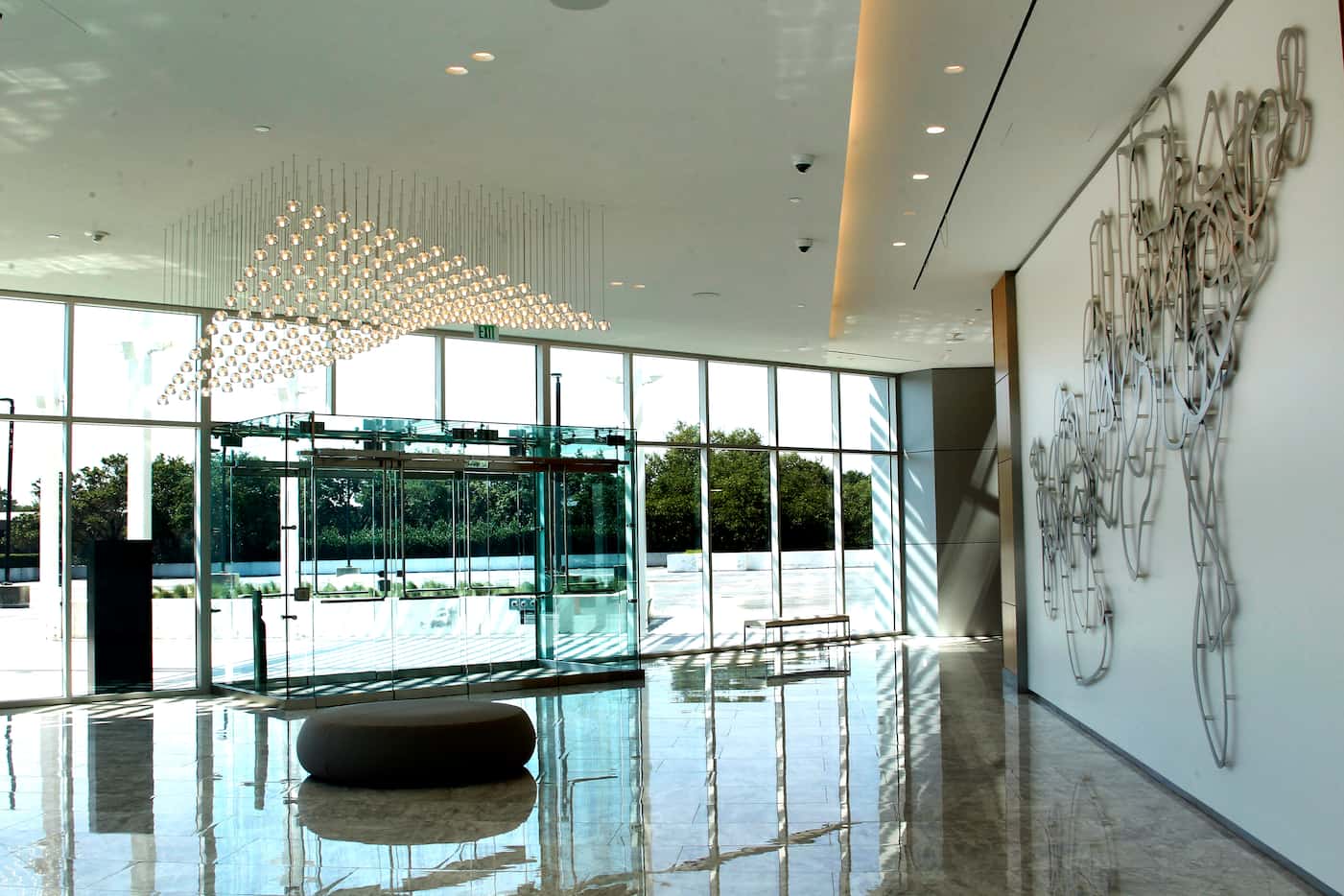 Visitors and employees arriving at Lincoln Centre enter through a new glass foyer and...