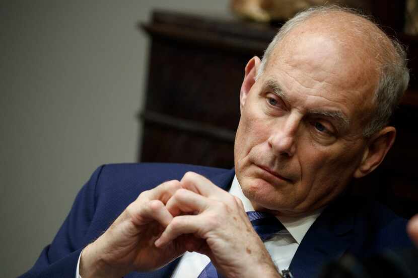White House chief of staff John Kelly listened in June as President Donald Trump spoke...