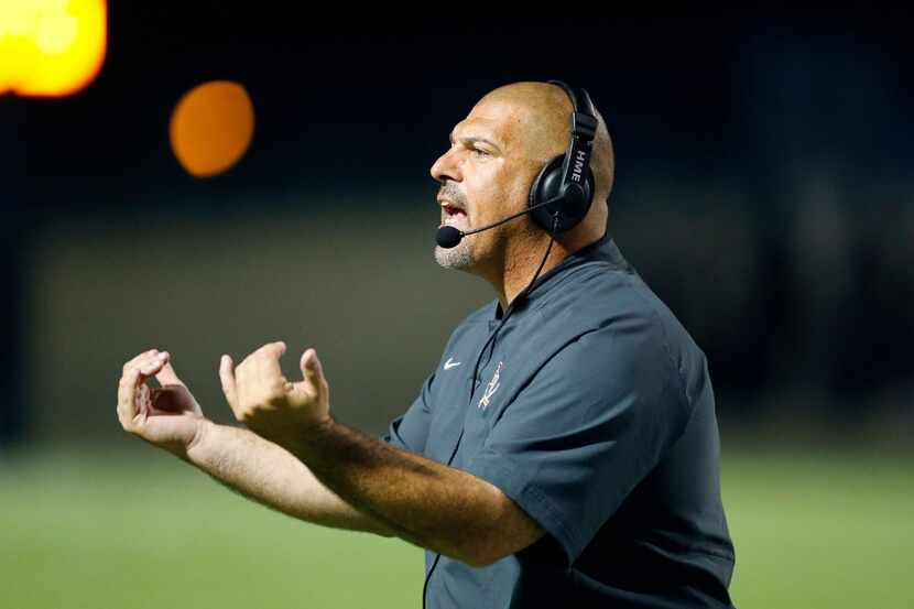 Arlington Bowie coach Danny DeArman, pictured during a game in 2016, has Bowie off to a 2-1...