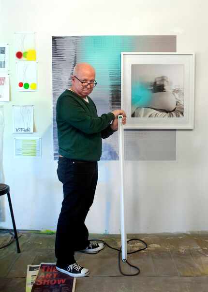 Artist John Pomara photographed in his studio by Nan Coulter