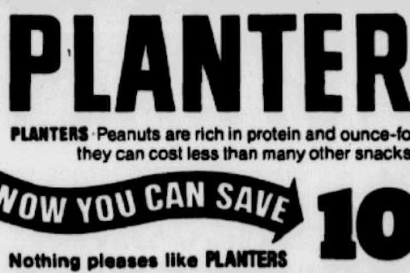 Planters coupon featuring Mr. Peanut. Published on Aug. 5, 1976 (The Dallas Morning News)