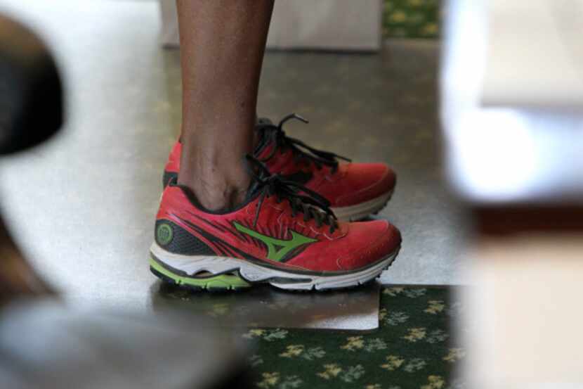 State Senator Wendy Davis wore comfortable shoes for her hours of filibustering Tuesday.