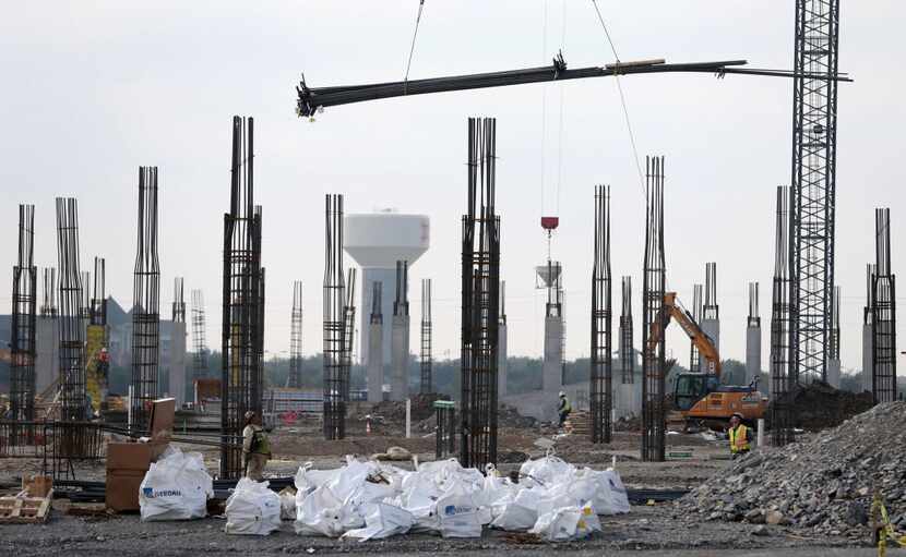 Construction continues at The Star, a facility that connects the Dallas Cowboys, city of...