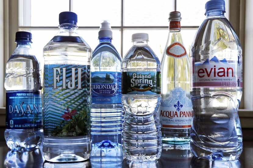 A selection of bottled waters.