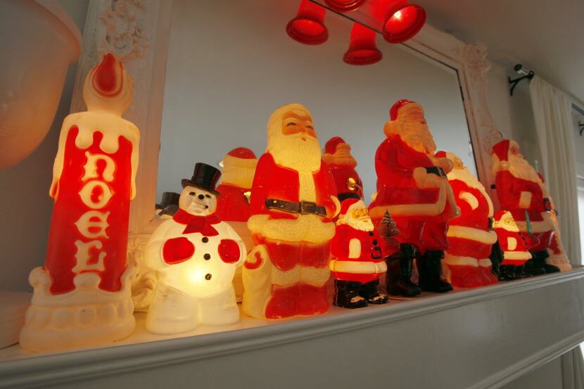  Vintage Christmas decorations collected by Jason McDaniel are displayed at his home in...