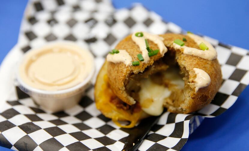 They call the skillet potato melt in a boat a "tater tot on steroids." And it is.