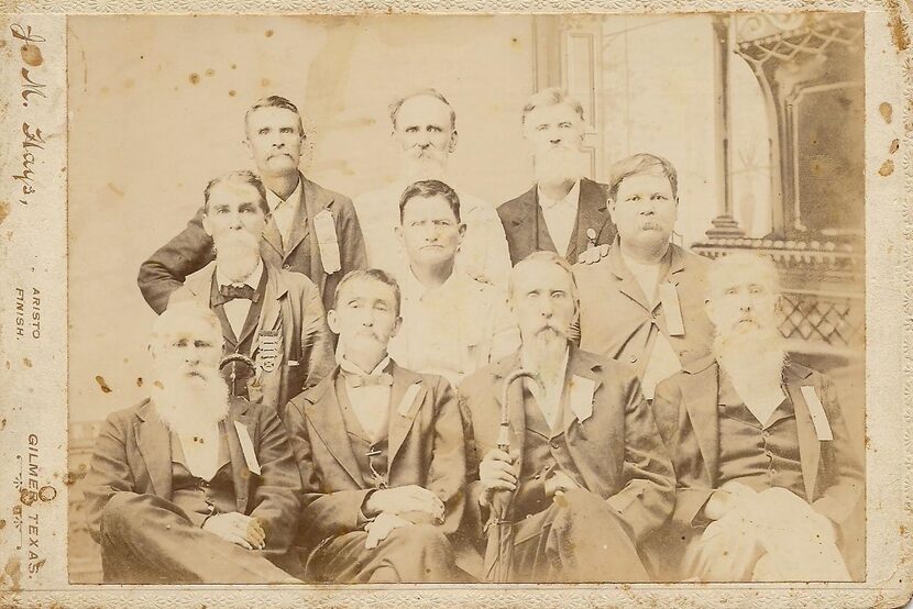 
Adolphus D. Floyd, second from the right in the front row, fought with the 7th Texas...