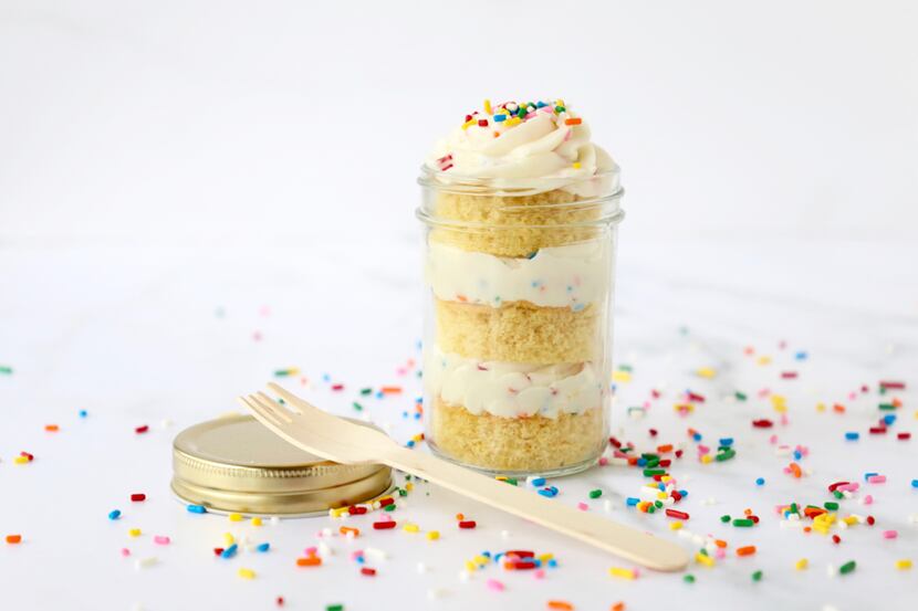 Birthday Cake in a Jar is an easy way to celebrate birthdays at home.