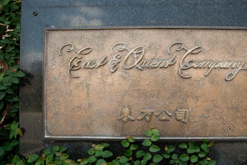 The sign Betty Gertz had made in Asia on the exterior of East and Orient Company at 1123...