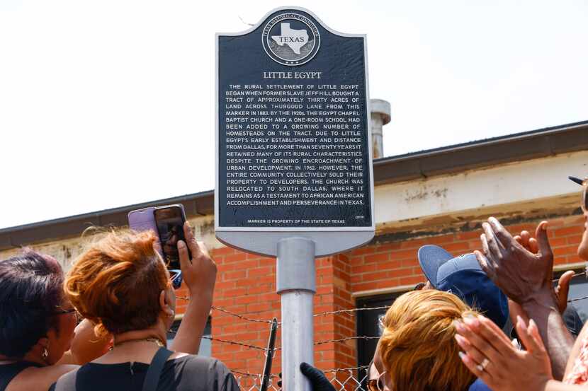 The unveiling of a state marker designating the importance of the Little Egypt community, on...