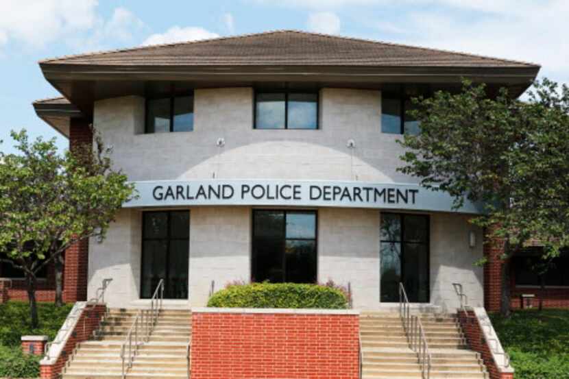 Garland police set up a safe e-commerce Exchange Zone outside their headquarters to assist...