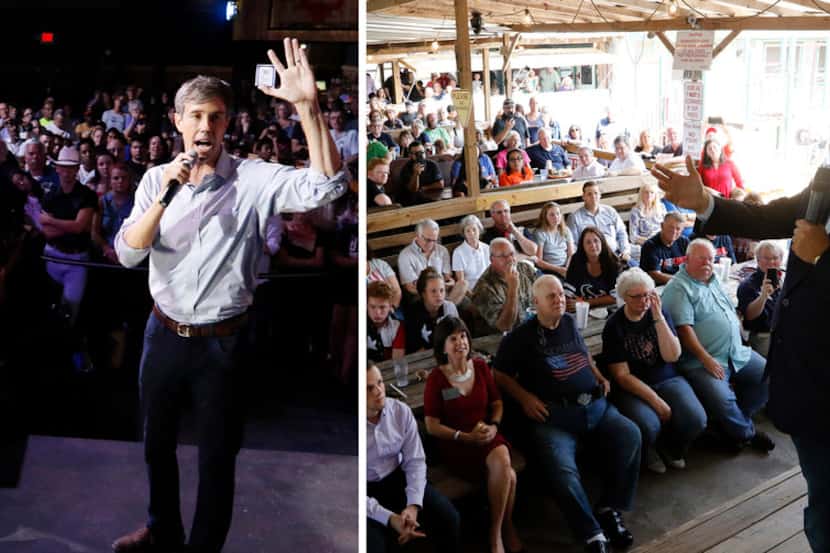 Sen. Ted Cruz campaigned in Humble on Saturday, Sept. 8, while Rep. Beto O'Rourke campaigned...