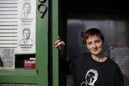  Deep Ellum resident Stephanie Johnson stands outside of the venue Trees for a portrait...