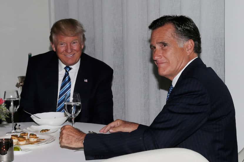 President-elect Donald Trump and Mitt Romney had dinner, along with Reince Priebus, to...
