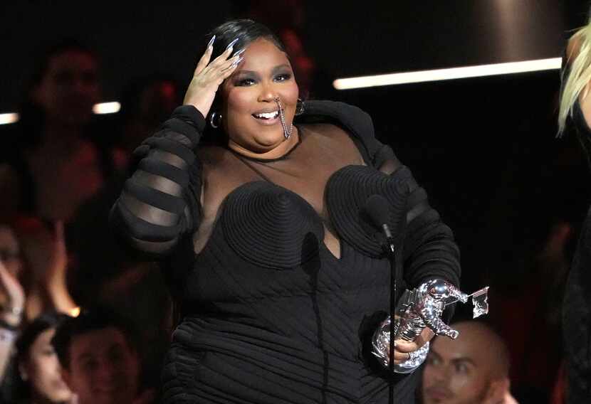 Lizzo accepts the video for good award for "About Damn Time" at the MTV Video Music Awards...