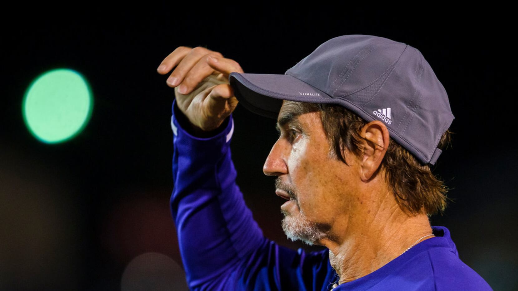 Mount Vernon high school football coach Art Briles coaches on the sideline during his team's...