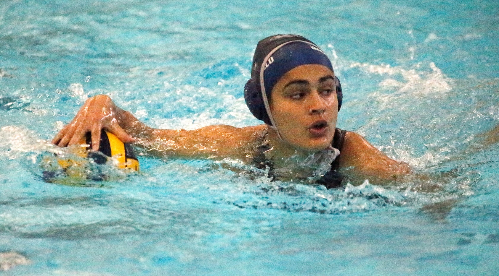 Flower Mound’s Reva Joshi (6) reaches the ball in the first half as Southlake High School...