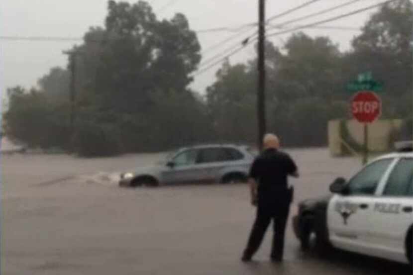 Heavy rains Tuesday afternoon caused severe street flooding in Fort Worth.