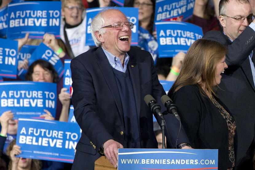 
Sen. Bernie Sanders, wife Jane and son Levi attended a rally in Essex Junction, Vt., on...