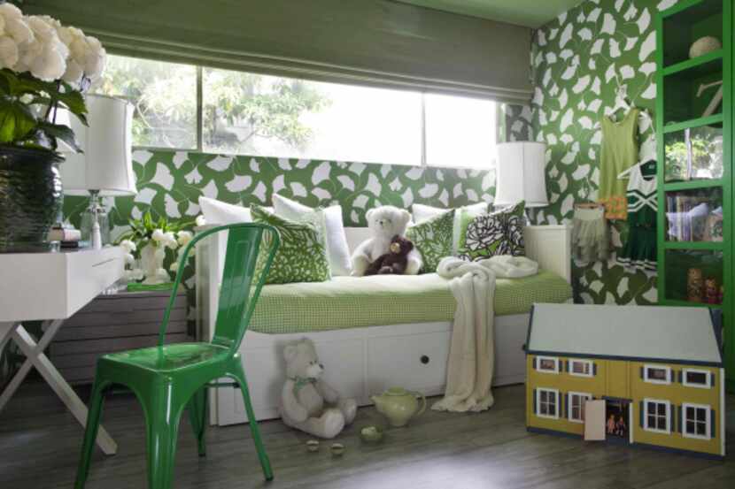 In this image provided by Brian Patrick Flynn, the bedroom of a tween cheerleader, designed...
