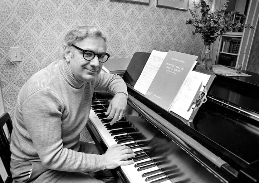 This May 5, 1975, photo shows Dominick Argento at his piano in his Minneapolis home after...