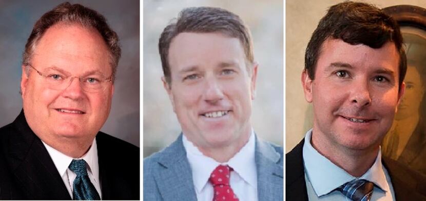 The Republican candidates for Texas Senate District 30 are incumbent Craig Estes (left), Pat...