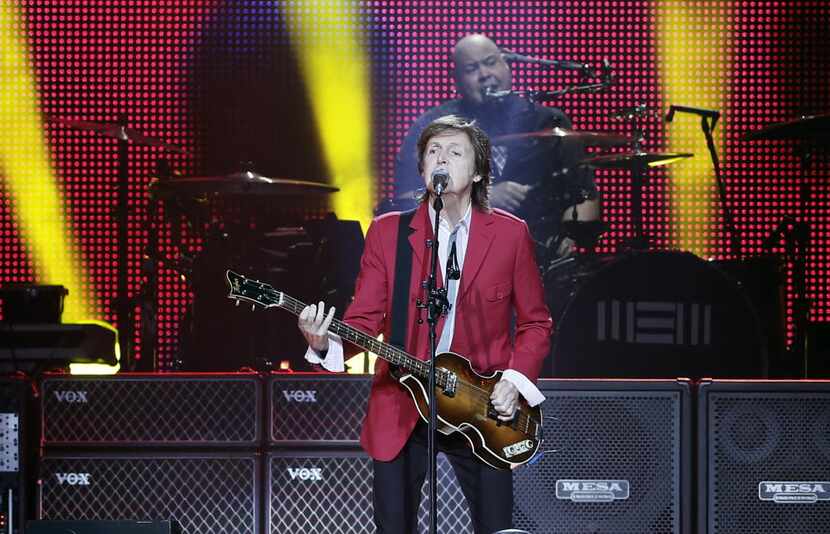Paul McCartney performs at the American Airlines Center, Monday, October 13, 2014.