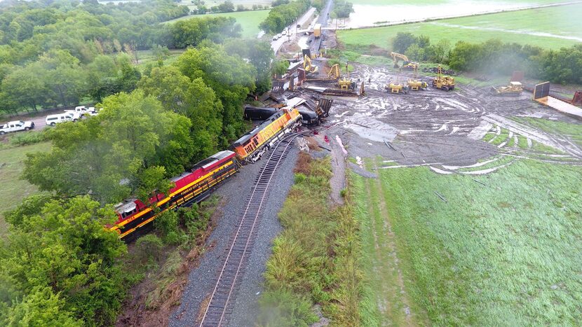 A train was derailed around 11:30 p.m. Friday near Farmersville, the Collin County Sheriff's...