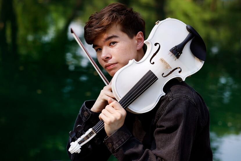 Alan Milan, who graduated from Northwestern University last year, started playing the violin...