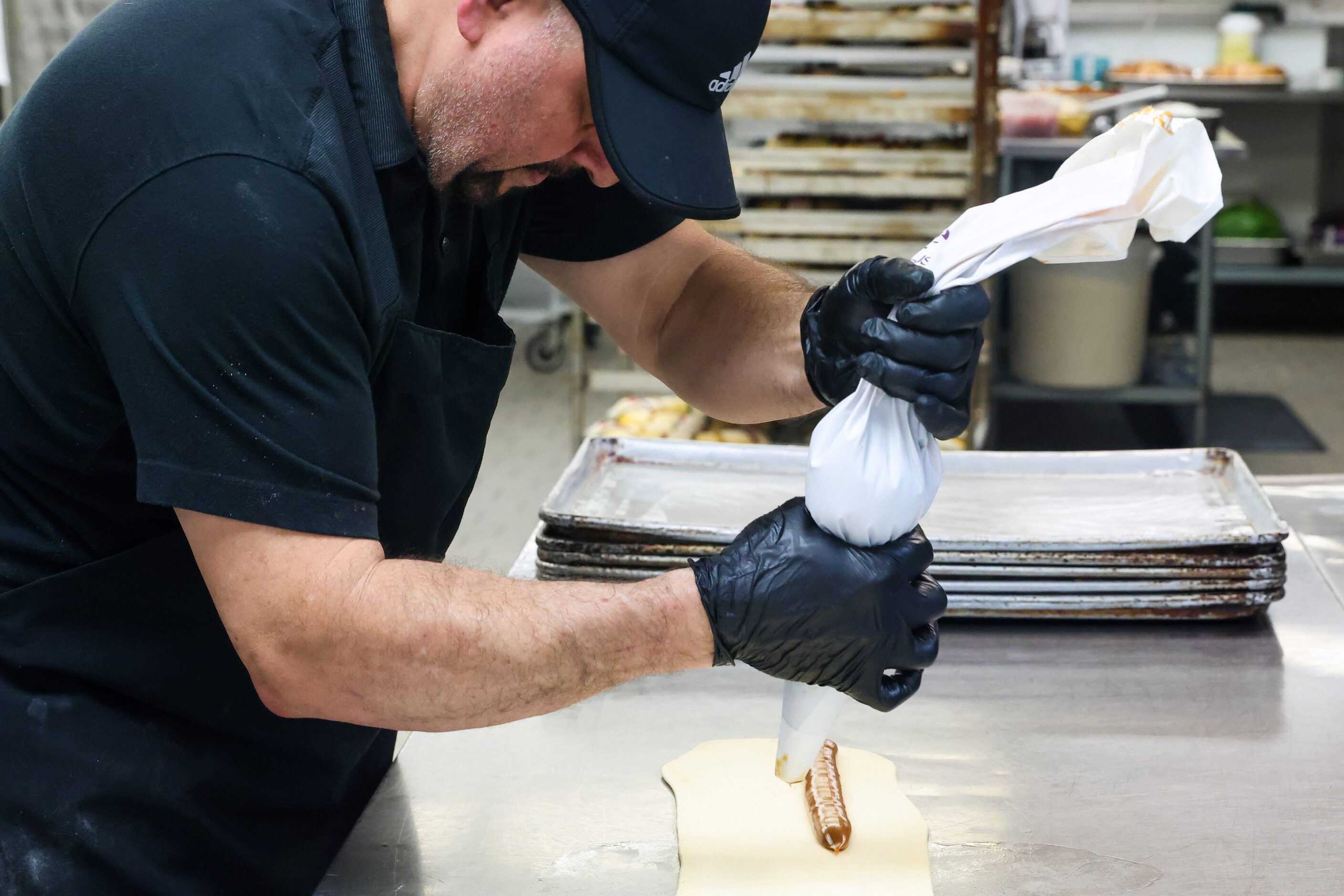 Baker Isaac Ramirez prepares Rosca de Reyes at Tango Bakery in Garland on Thursday, Jan. 5,...